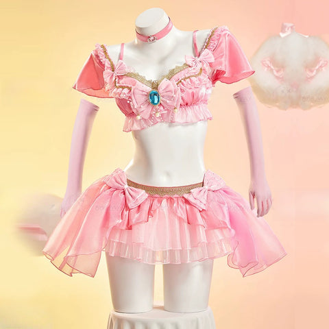 Super Mario Princess Peach Fanart Idol Cosplay Costume
