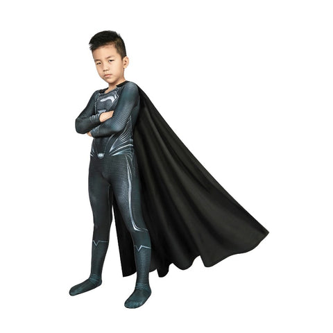 Kids Super Hero Clark's Black Suit Cosplay Costume for Children