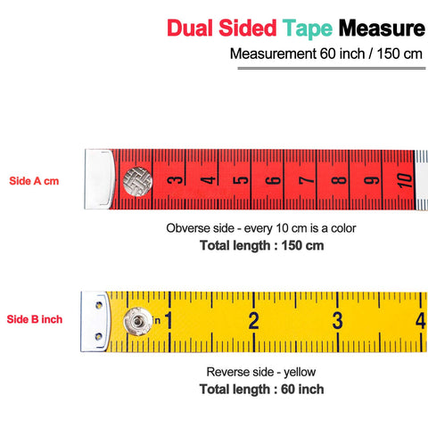 60 Inch / 150cm Soft Body Measuring Tape for Sewing Tailor Craft