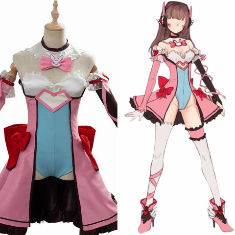 Overwatch Magical Girl D.va Song Hana Cosplay Costume - Game Character Outfit for Cosplay Events