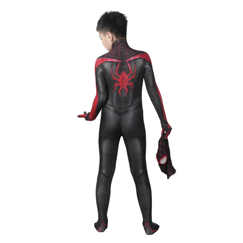 Spiderman PS5 Miles Morales Kids Jumpsuit Cosplay Costume