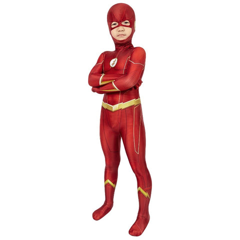 The Flash Season 6 Barry Allen Cosplay Costume Kid Jumpsuit Body Costume