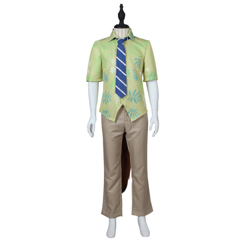 Zootopia Fox Nick Wilde Cosplay Uniform Full Set - Complete Halloween Suit with Ears and Tail