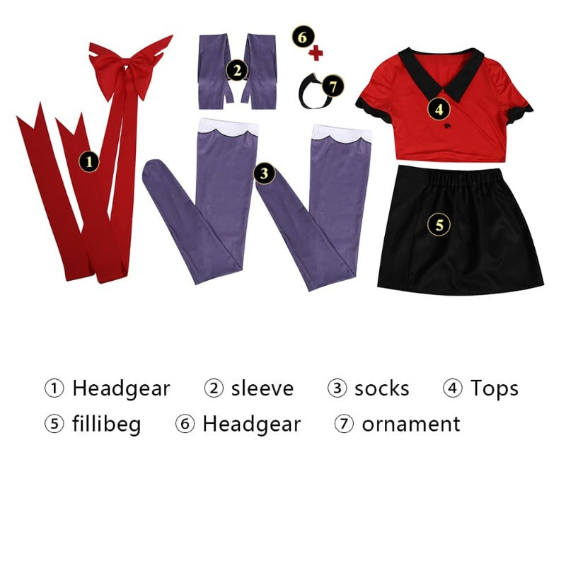 Hazbin Hotel Charlie, Vox, Alastor, and Vaggie Halloween Cosplay Costume Dress Suits