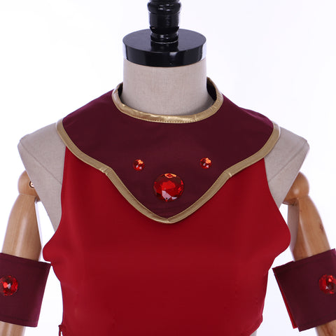 Avatar: The Last Airbender Cosplay Costume Kyoshi Warriors Suki Fire Nation Cosplay Suit Red Dress