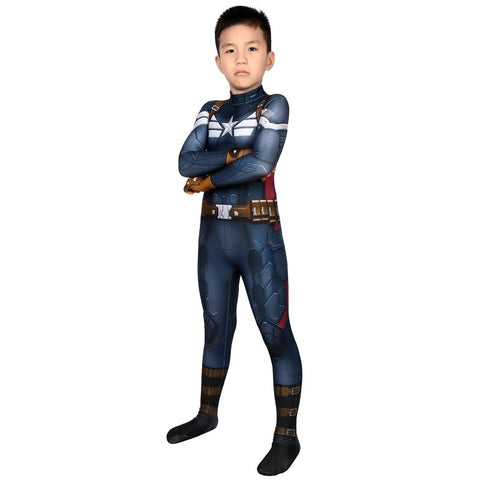 Kids Captain America Suits Winter Soldier Edition 3D Printed Cosplay Costume For Halloween