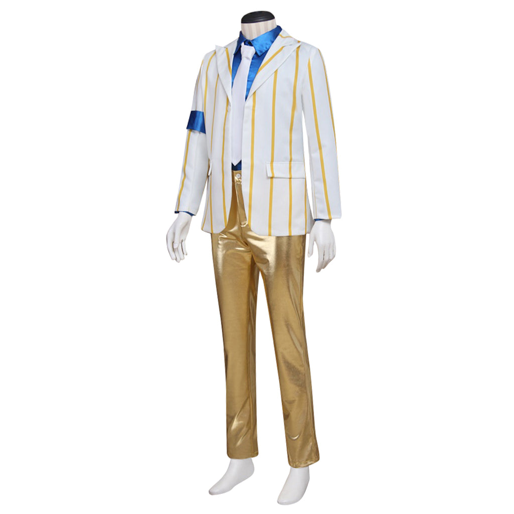 Famous Celebrity Cosplay Costume Jacket & Suit | Stage Performance Outfit with Hat, Top, Pants | Perfect for Halloween, Dance, and Party Events