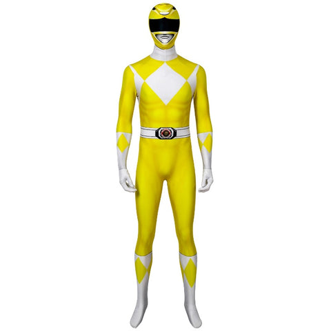 MMPR Yellow Ranger Suit Costume Cosplay Jumpsuit - Power Rangers Inspired Outfit