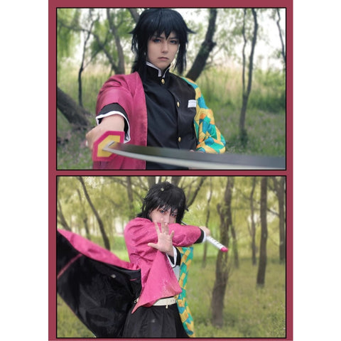 Men's Tomioka Giyu Water Hashira Cosplay Costume Full Set - Demon Slayer