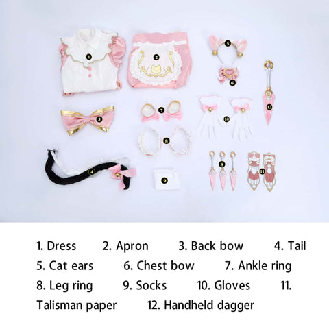 Overwatch Kiriko Cat Maid Cosplay Costume