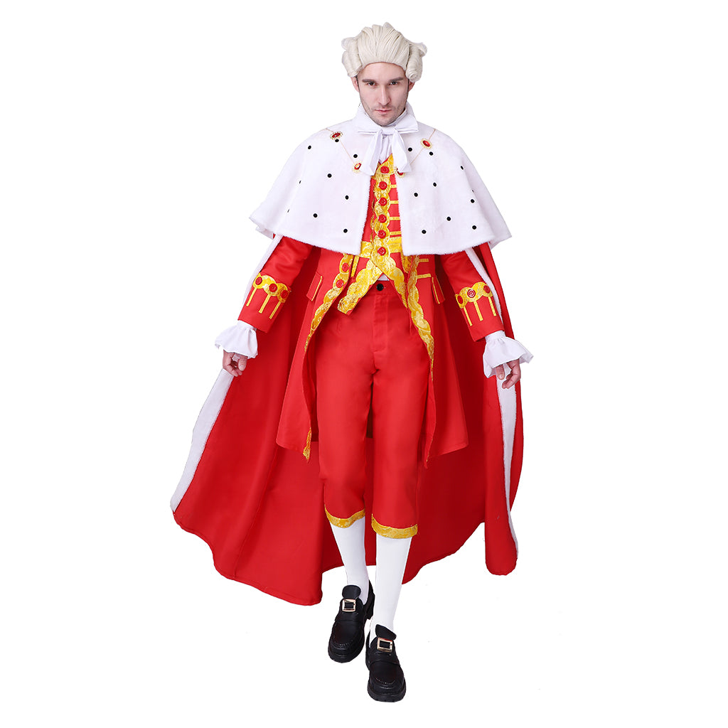 Hamilton King George III Robe Cosplay Costume – Regal King’s Outfit with Cloak | Coscomos Medieval Series