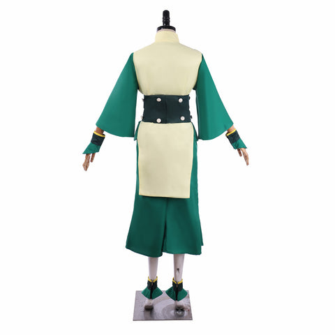 Avatar The Last Airbender Toph Beifong Cosplay Costume - Green Men's Outfit Uniform with Hat