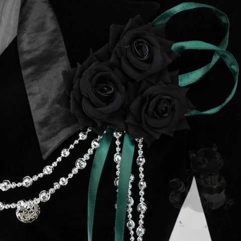 Black Butler Ciel Phantomhive Black Rose Cosplay Costume