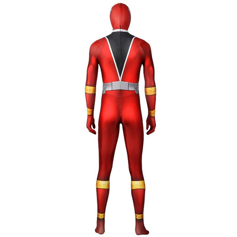 Red Ranger Cosplay Costume KISHIRYU SENTAI RYUSOULGER Spandex Suit