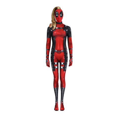 Lady Deadpool 3 Women Comic Version Wolverine Cosplay Costume Bodysuit Halloween