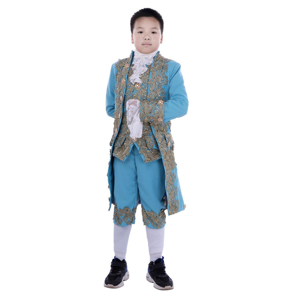 18th Century Colonial Court Costume for Boys - Washington Rococo Blazer Suit