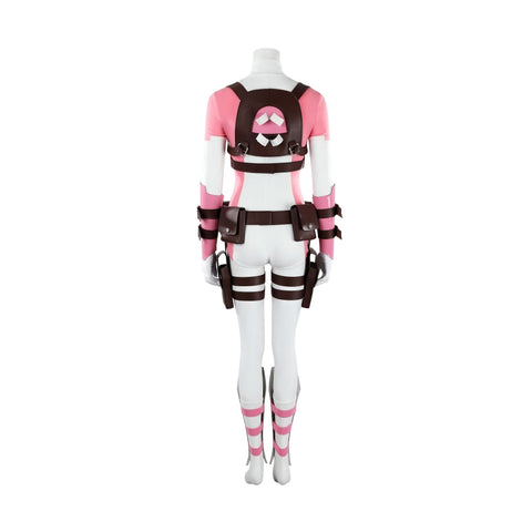 Marvel Comics Gwenpool Cosplay Costume with Matching Dual Blade Accessories