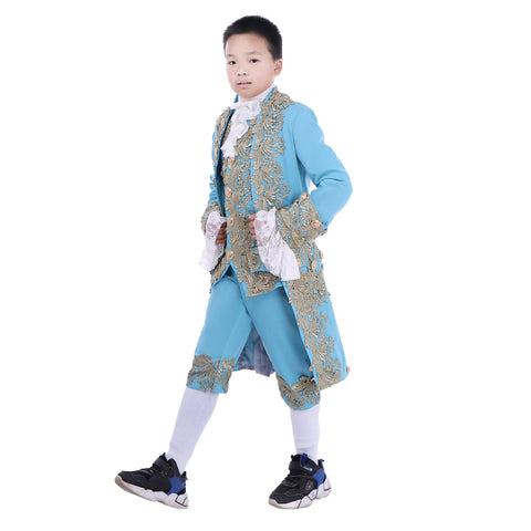 18th Century Colonial Court Costume for Boys - Washington Rococo Blazer Suit