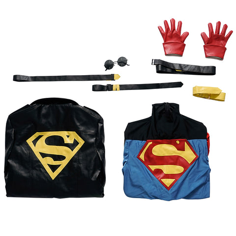 Superboy Halloween Cosplay Conner Kent Costume Set Without Shoes