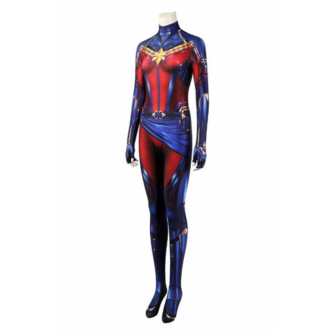 Captain Marvel Carol Danvers HD Printed Cosplay Jumpsuit - Avengers Endgame Inspired Costume