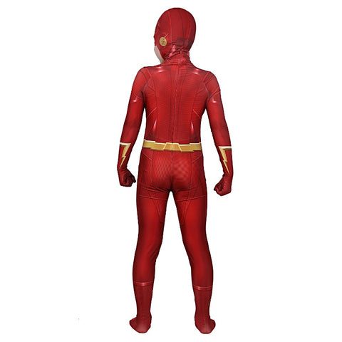 The Flash Season 5 Barry Allen Cosplay Costume Jumpsuit Mask Full Set 3D Print