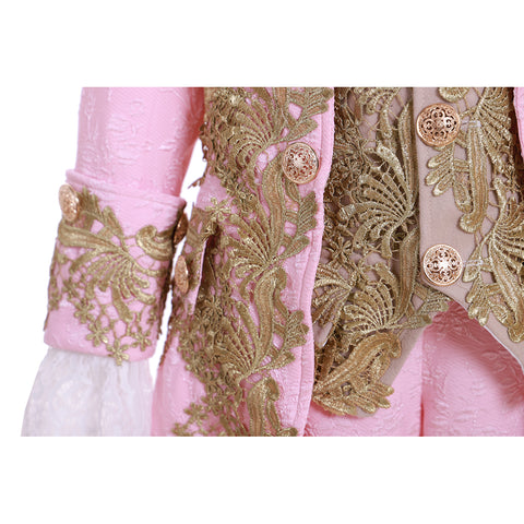 Kids Victorian Rococo Court Costume - Pink Medieval Fancy Dress | Coscomos Custom Fit