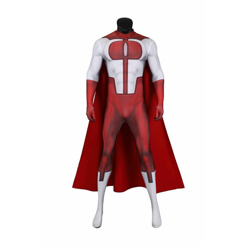 Omni Man Costume, Nolan Grayson Cosplay Bodysuit with Cloak Halloween Outfit for Men