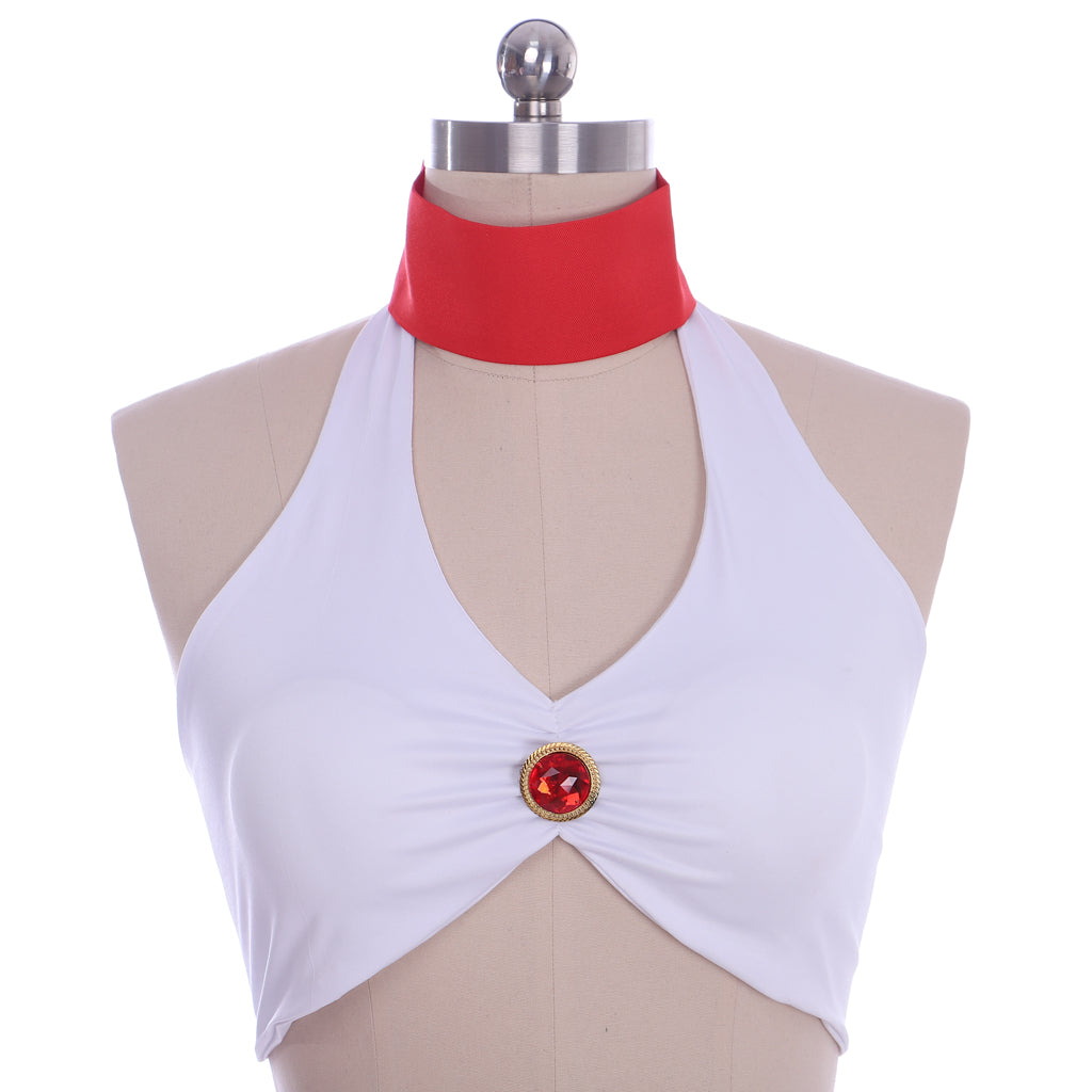 The Last Airbender Ty Lee Cosplay Swimsuit Set – Sexy White Top and Mini Skirt