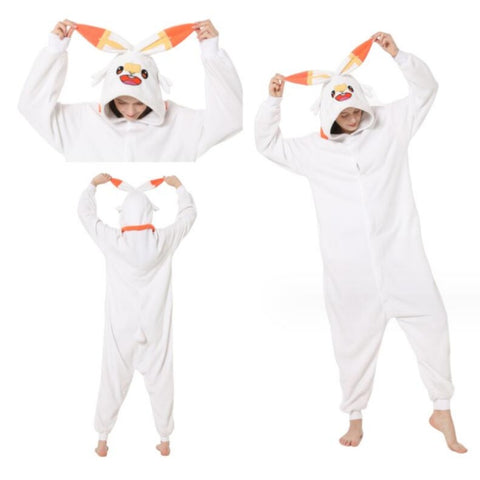 Lucario Anime Cosplay Costume Anime Pajamas  Outfit for Couples Performance Flannel Material