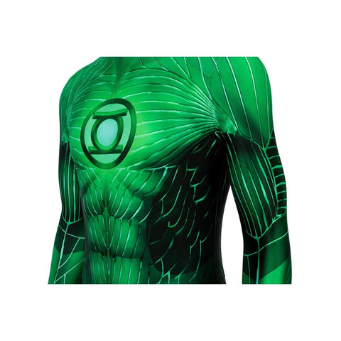 Green Lantern Hal Jordan Printed Jumpsuit Cosplay Costume for Halloween