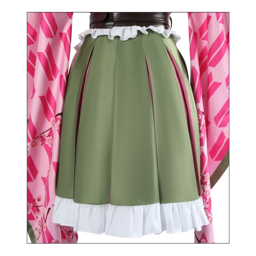 Anime Demon Slayer Mitsuri Kanroji Anniversary Cosplay Costume Set