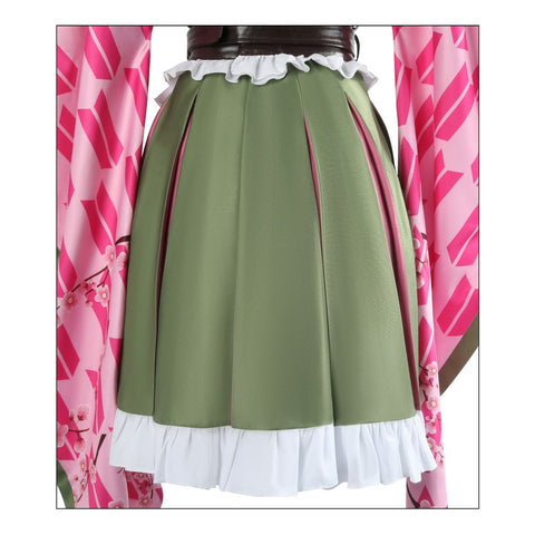 Anime Demon Slayer Mitsuri Kanroji Anniversary Cosplay Costume Set
