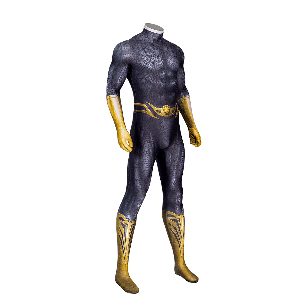 Black Adam Bodysuit Robe Mask Cosplay Costume Full Set Men Halloween Performance