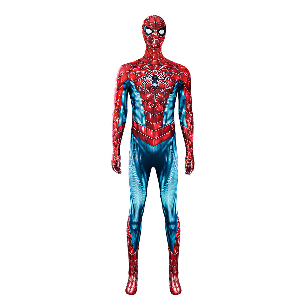 Marvel Spider-Man 2 Peter Parker Cosplay Costume - Halloween Battle Suit Blue Red Bodysuit