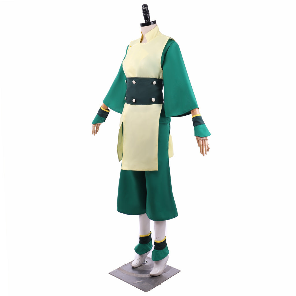 Avatar The Last Airbender Toph Beifong Cosplay Costume - Green Men's Outfit Uniform with Hat