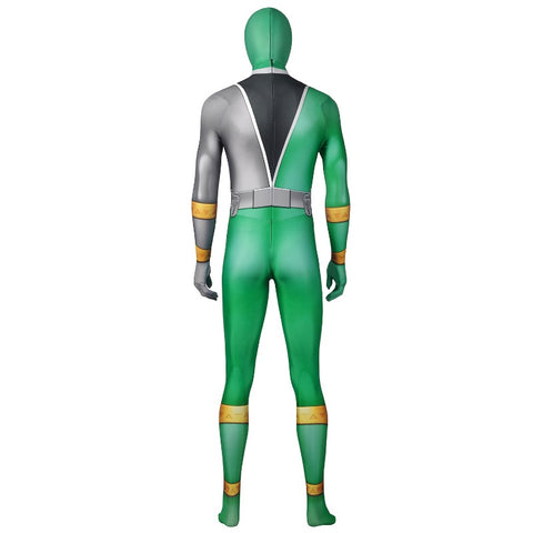 Power Rangers Green Cosplay Jumpsuit Halloween Costume for Party Fancy Dress