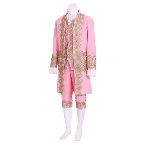 18th Century Men’s Colonial Rococo Suit - Pink Regency Court Outfit