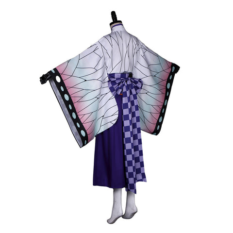 Anime Demon Slayer: Kimetsu no Yaiba Kochou Shinobu Lolita Maid Apron Dress Cosplay Costume