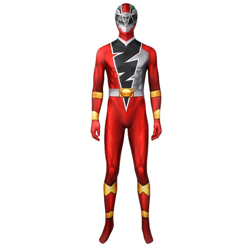 Red Ranger Cosplay Costume KISHIRYU SENTAI RYUSOULGER Spandex Suit