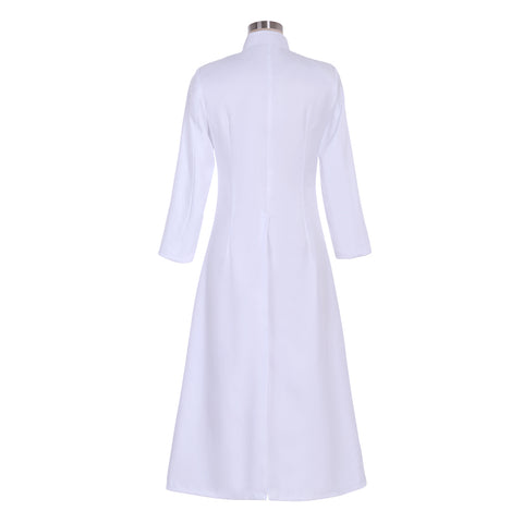 Custom Made Single-Breasted Roman Pastor Robe Cassock Clergy Vestment Costume for Women | Medieval Pulpit Cassock Outfit