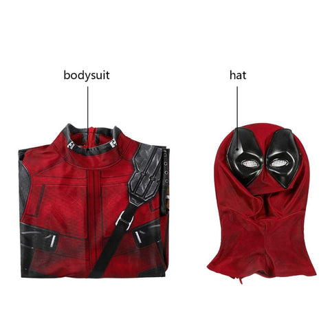 Children Deadpool Kidspool Cosplay Costume Jumpsuit Mask Deadpool & Wolverine Wade Wilson Halloween Party Apparel Gifts In Stock