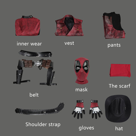 Deadpool & Wolverine Cowboy Deadpool Cosplay Costume
