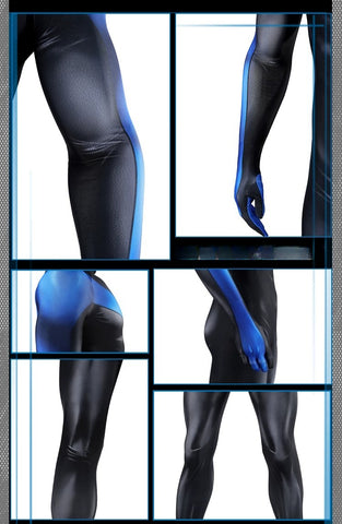 DC Movie Nightwing Cosplay Costume, Jumpsuit with Eye Mask Full Set