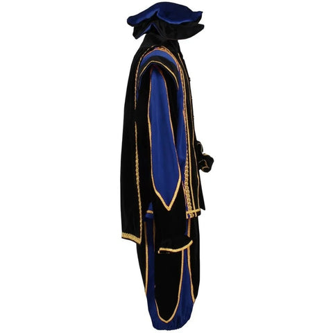 Black Peter Cosplay Costume for Men - Traditional Tudor Velvet Festival Outfit with Ball Gown