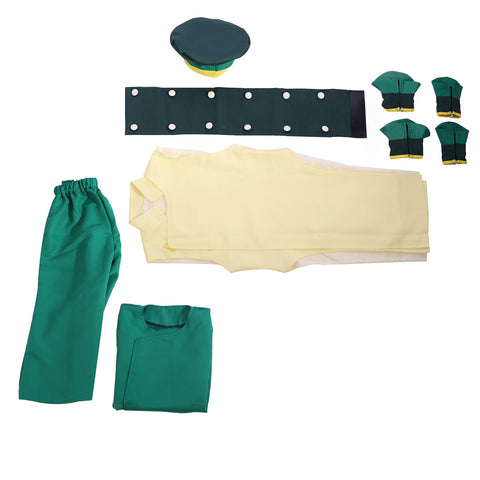 Avatar The Last Airbender Toph Beifong Cosplay Costume - Green Men's Outfit Uniform with Hat