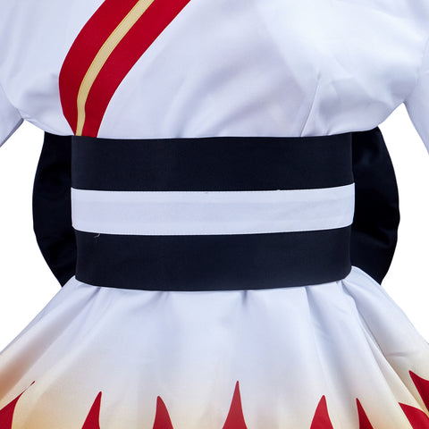Elegant Demon Slayer Kyojuro Rengoku Women's Kimono Cosplay Costume