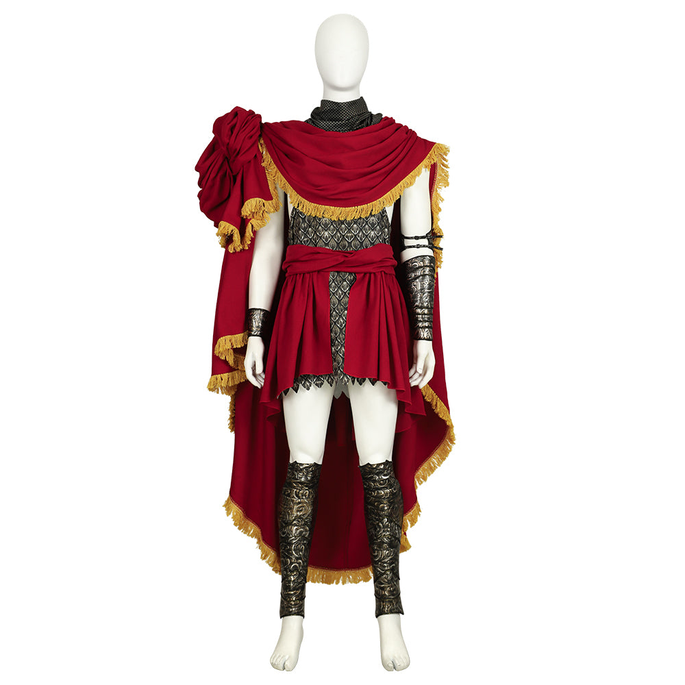 Men Elder Ring Messmer Cosplay Dress - Red Robe with Belt