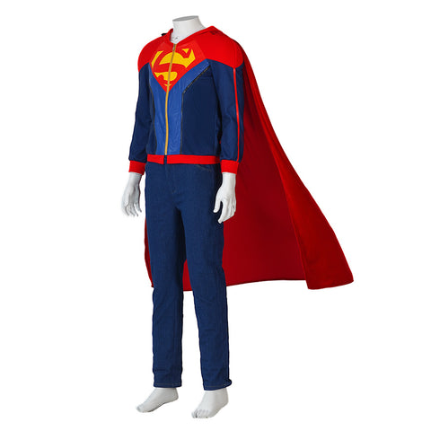 2022 Batman and Superman: Battle of the Super Sons Jon Kent Cosplay Costume Halloween Superboy Suit