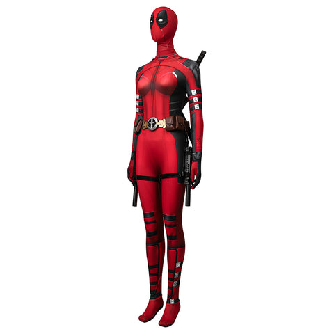 Deadpool 3 Deadpool & Wolverine Kidpool Wade Wilson Cosplay Hoodie – Women Version