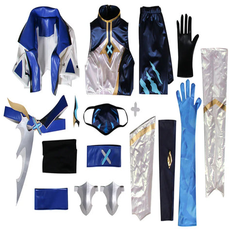 Game LOL Akali Cosplay Costume Sexy Women Uniform Full Set Hallowen Party Outfits